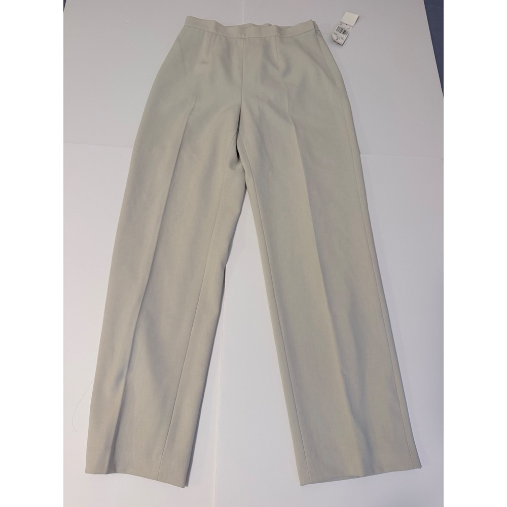 Kasper Womens Beige High Waisted Straight Leg Dress Pants Size 6 NWT